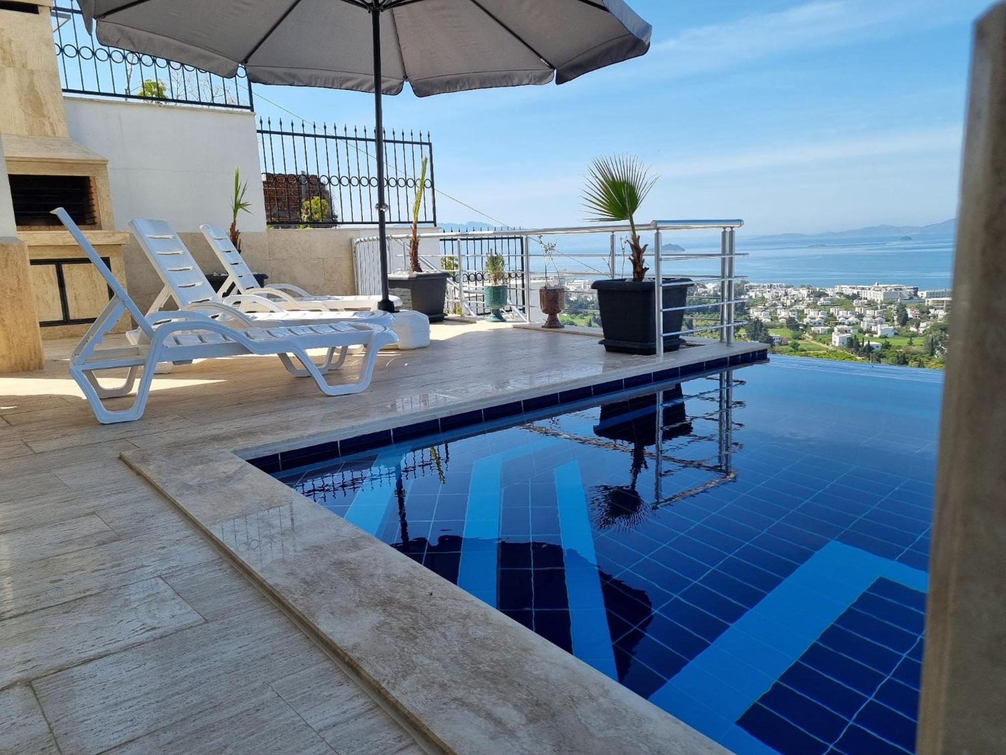 Bodrum Eason Villa & House 350M2 Full Sea View With Private Infinity Pool Екстериор снимка