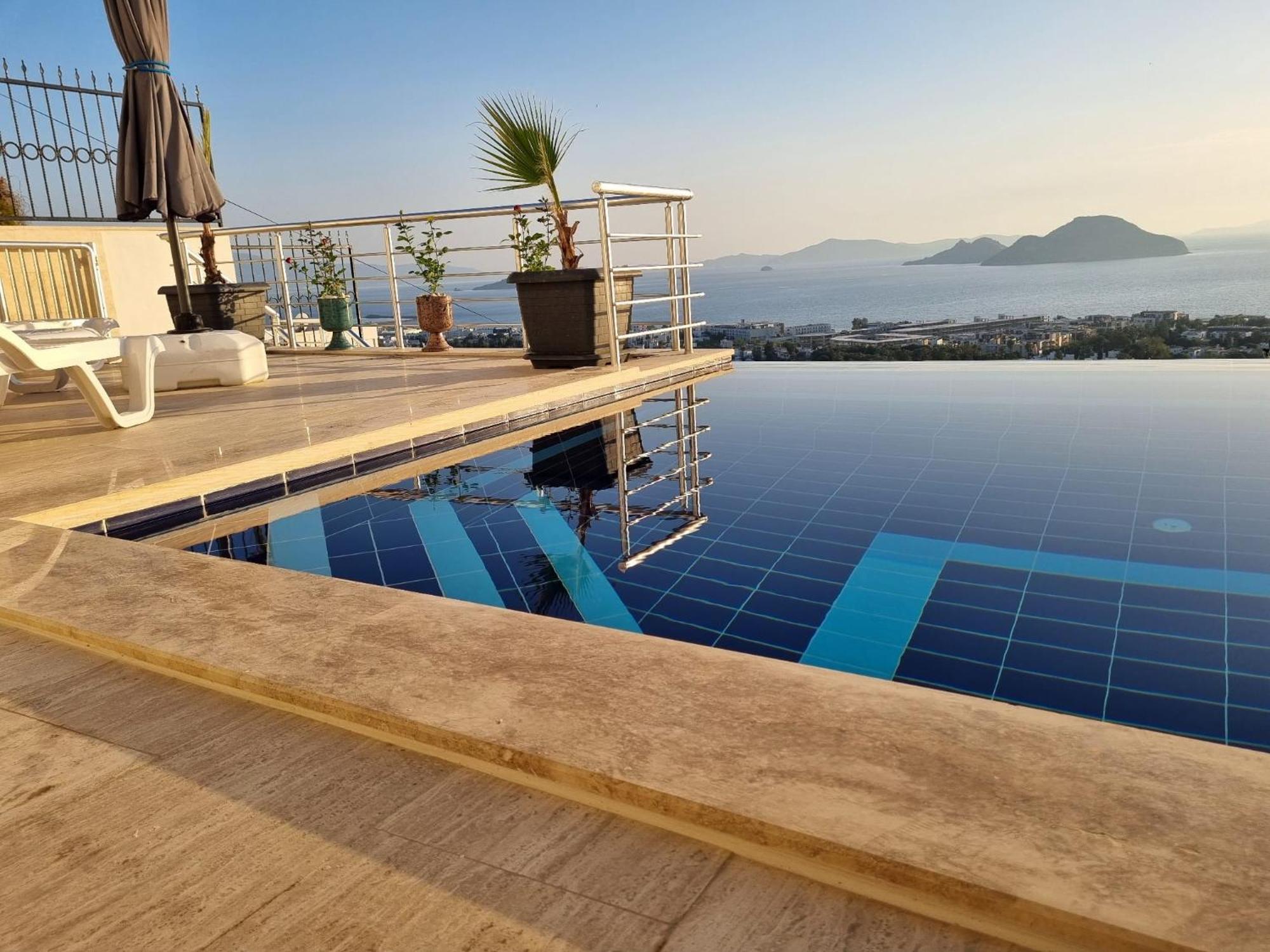 Bodrum Eason Villa & House 350M2 Full Sea View With Private Infinity Pool Екстериор снимка