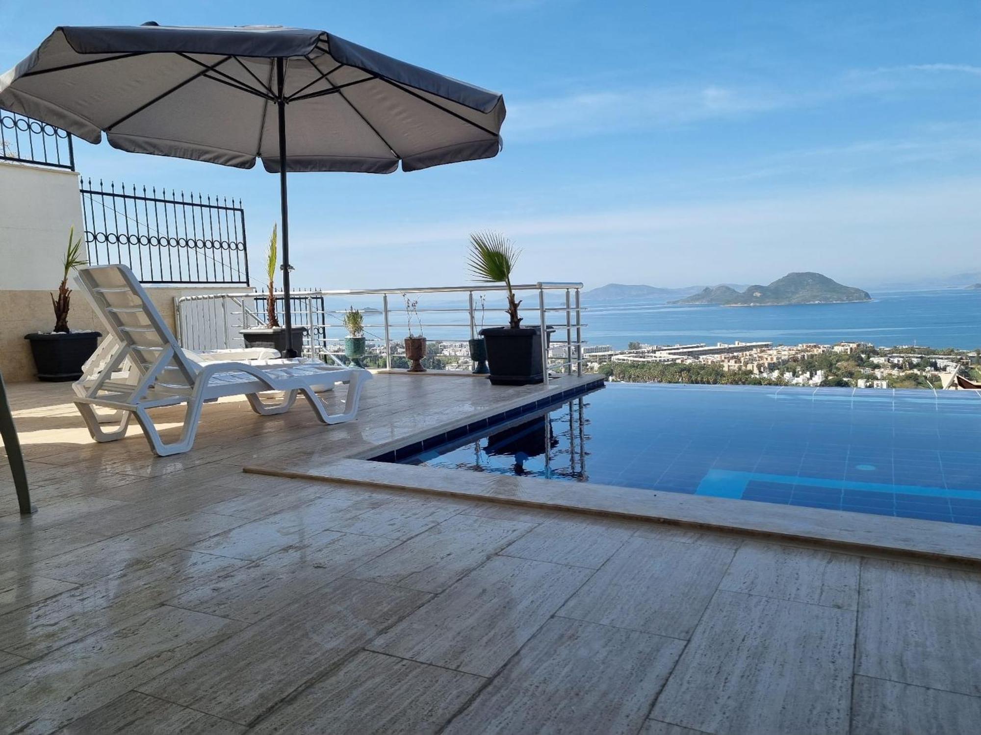 Bodrum Eason Villa & House 350M2 Full Sea View With Private Infinity Pool Екстериор снимка